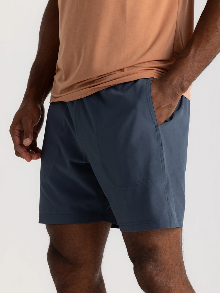 Men's Bamboo-Lined Active Breeze Short – 7" - Blue Dusk II