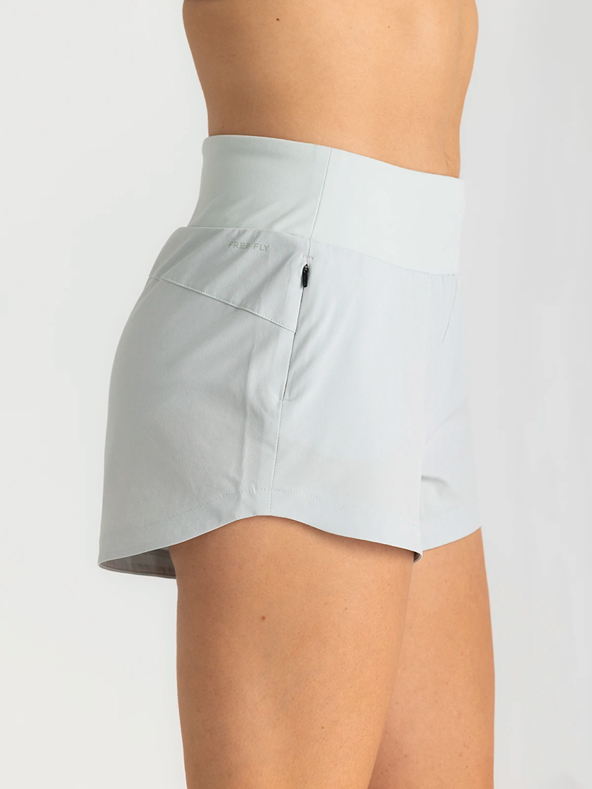 Women's Bamboo-Lined Active Breeze Short – 3" - Sky Gray