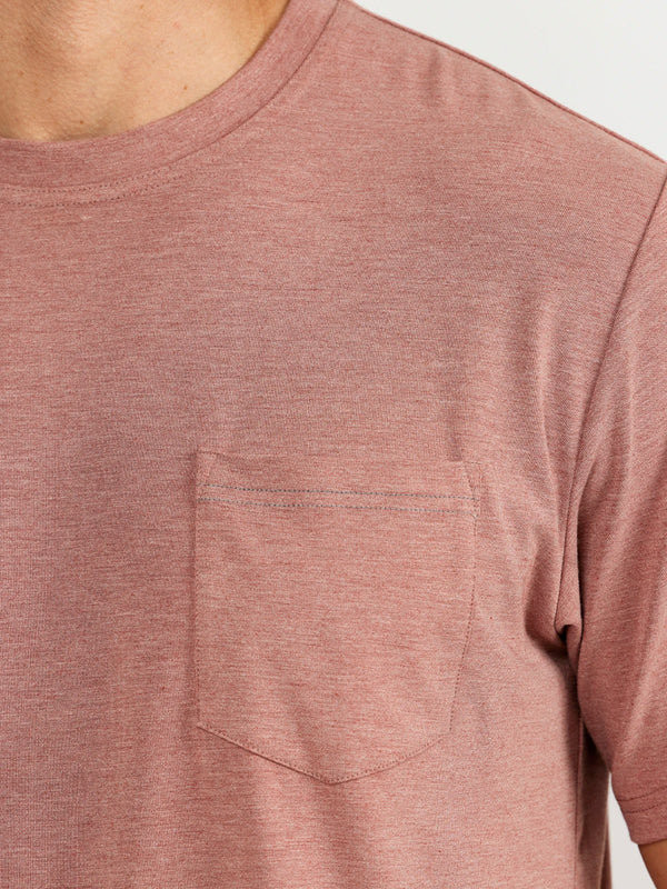 Men's Bamboo Flex Pocket Tee - Heather Brick