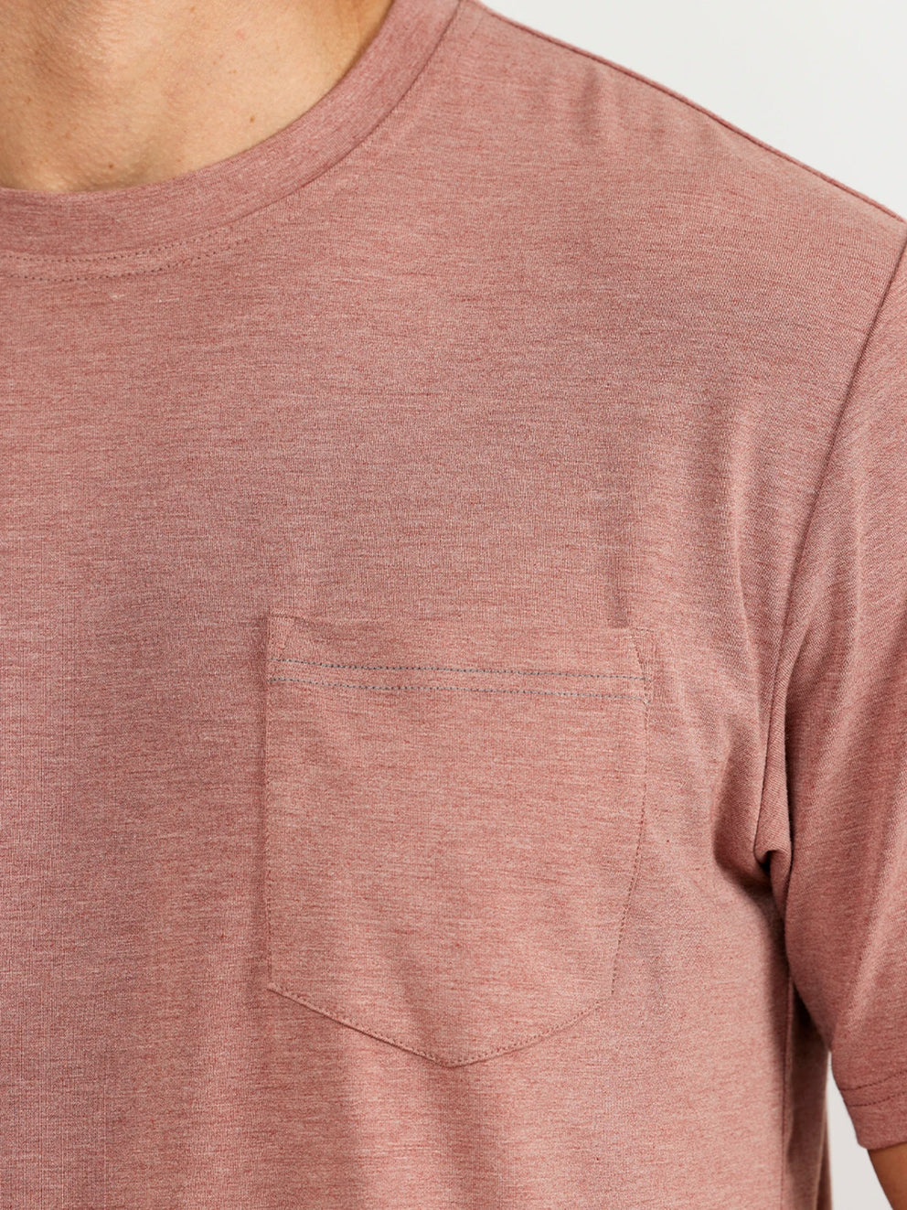 Men's Bamboo Flex Pocket Tee - Heather Brick