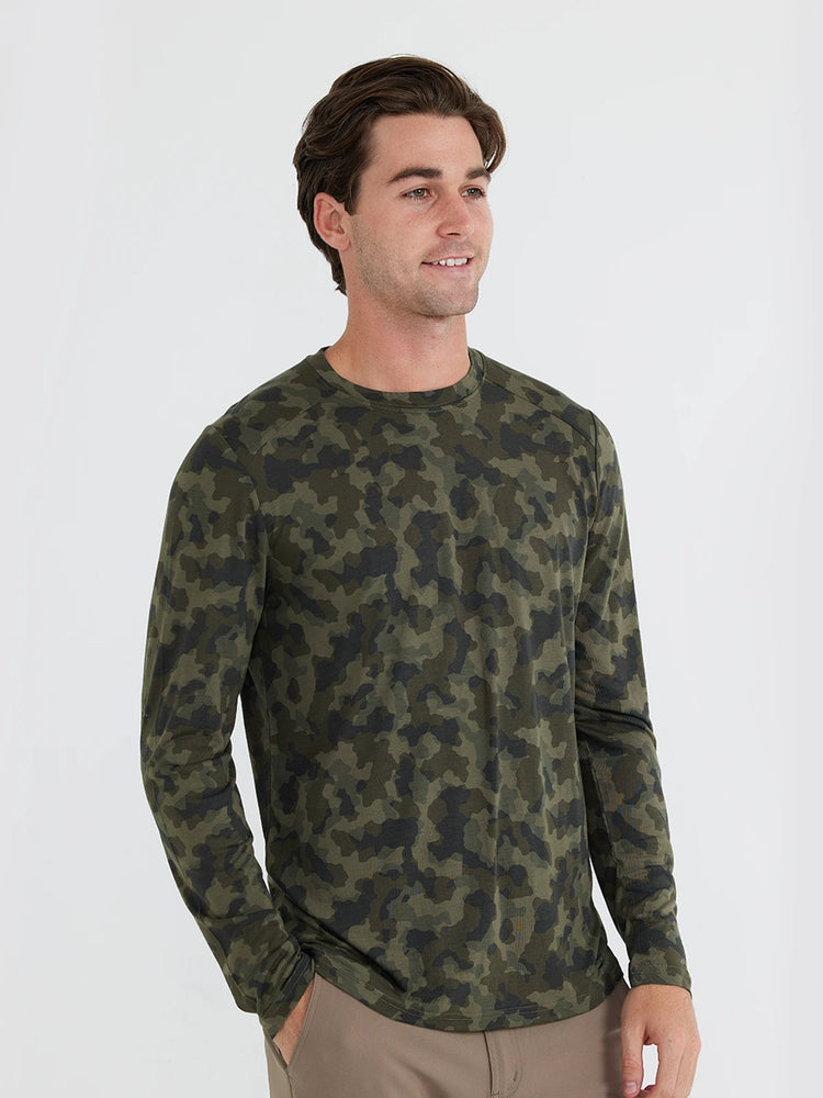 Men's Bamboo Lightweight Long Sleeve - Marshland Camo