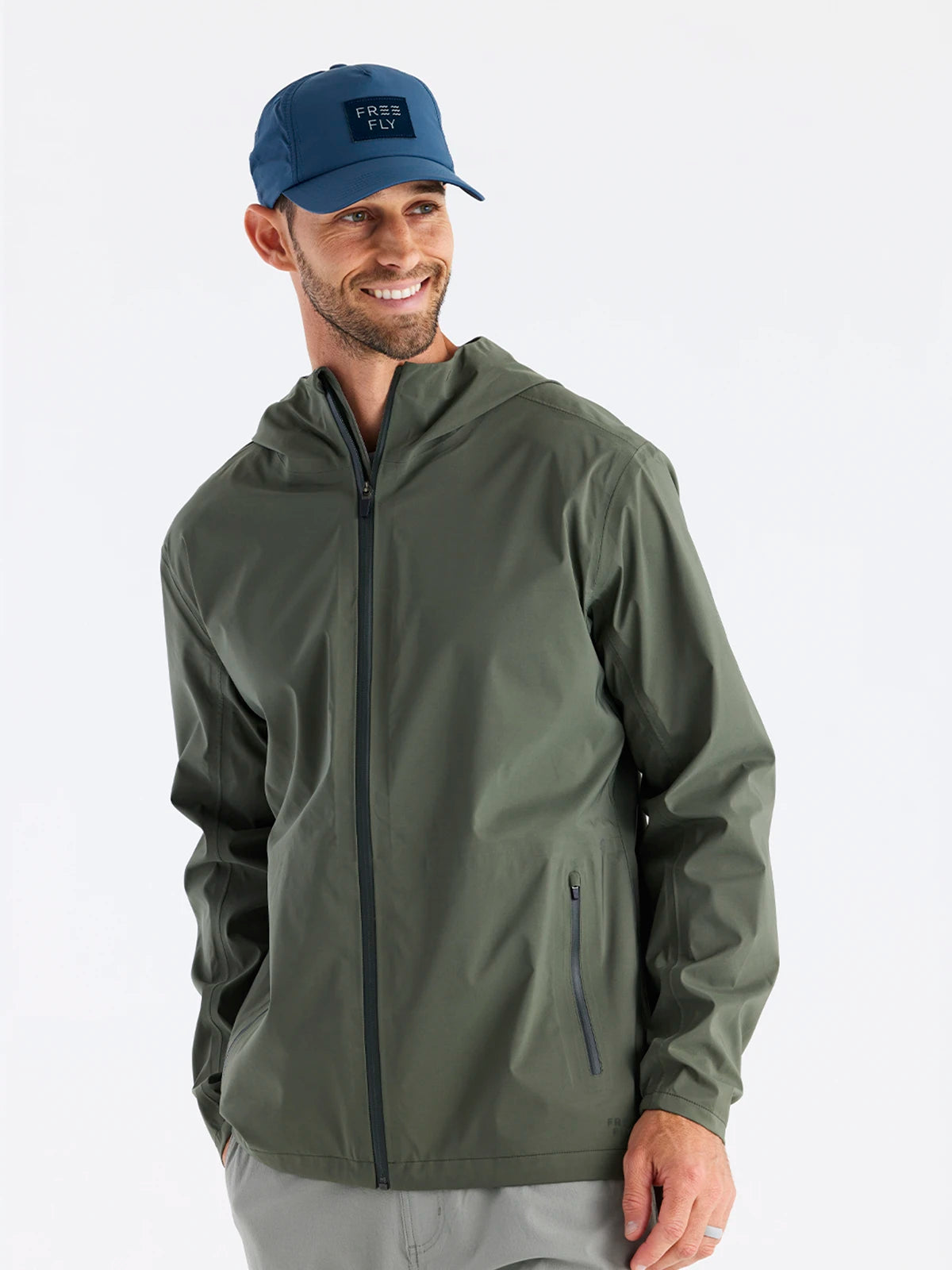 Olive green waterproof jacket online