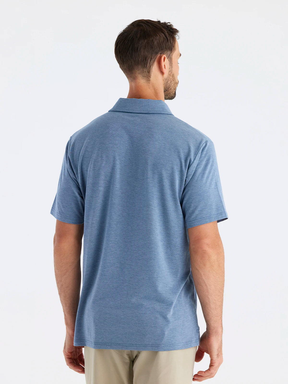 Men's Bamboo Flex Polo - Heather Deepwater