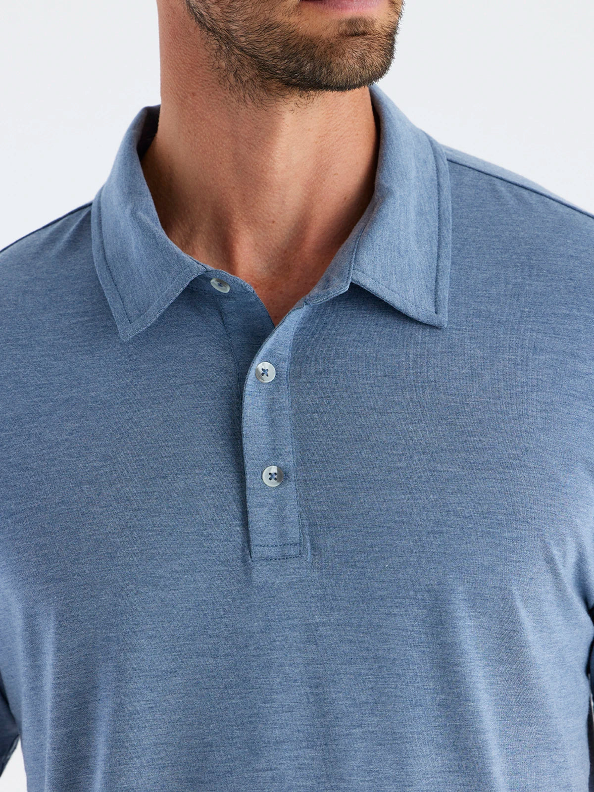 Men's Bamboo Flex Polo - Heather Deepwater