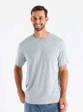 Men's Bamboo Flex Pocket Tee - Heather Aspen Grey