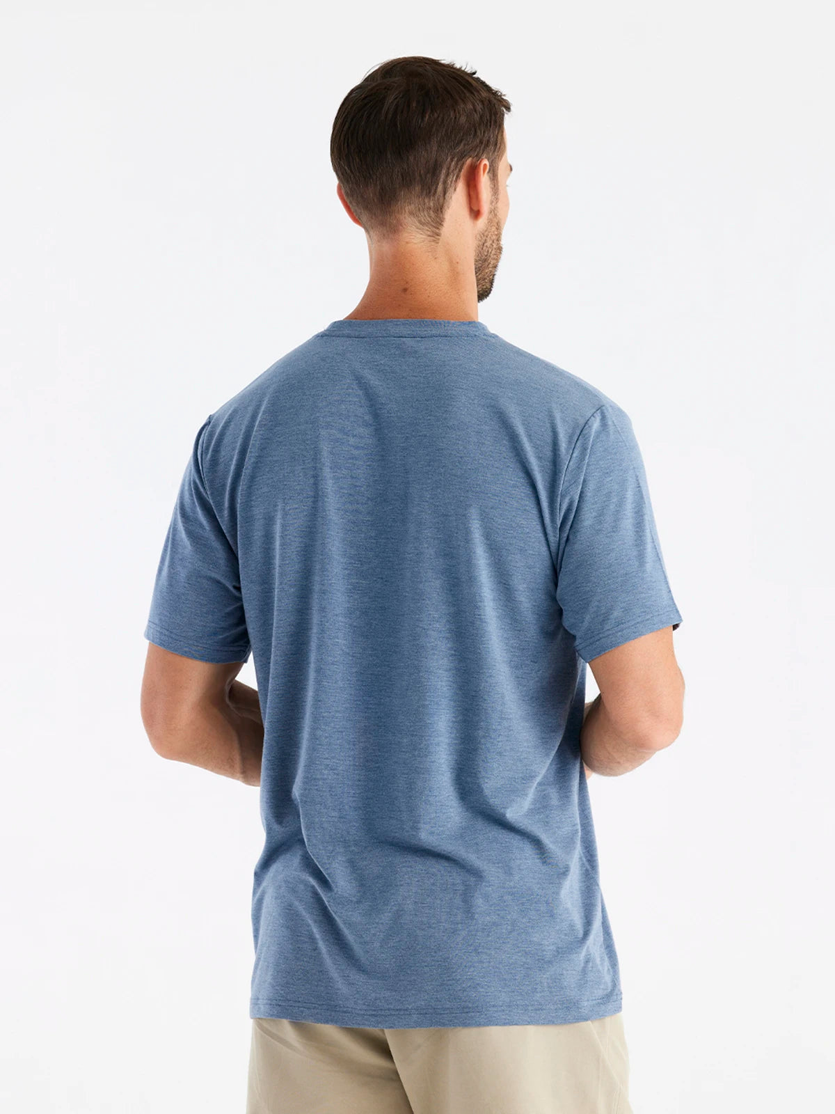 Men's Bamboo Flex Pocket Tee - Heather Deepwater