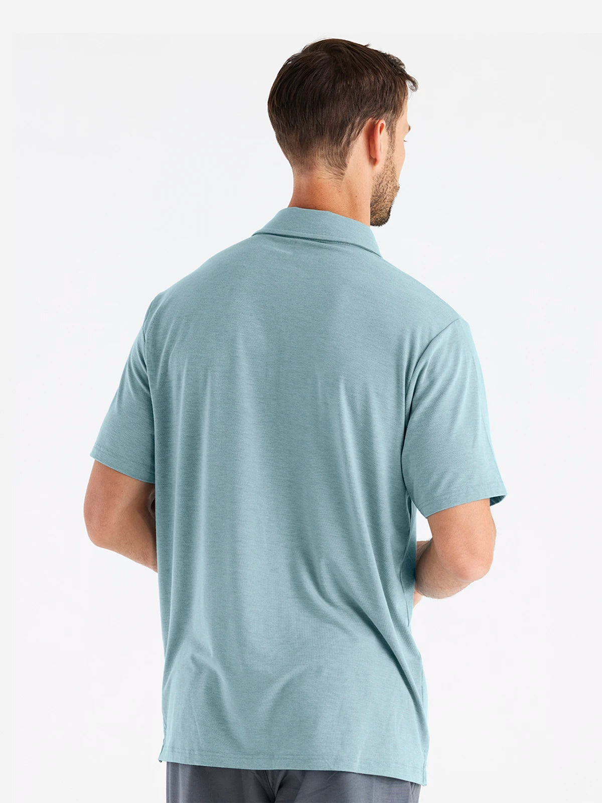 Men's Bamboo Flex Polo - Heather Mineral