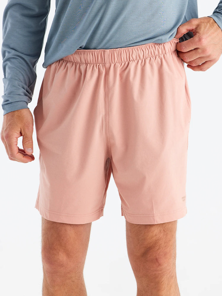 Men's Breeze Short – 6" - Orange Dusk