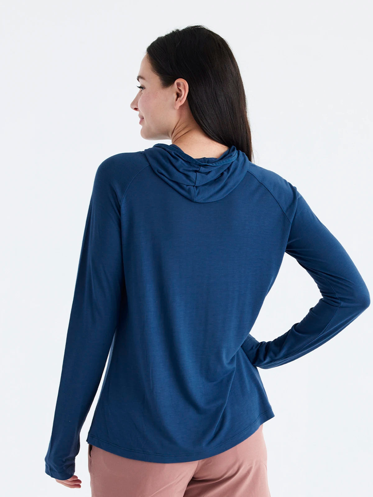 Women's Bamboo Lightweight Hoodie II - True Navy