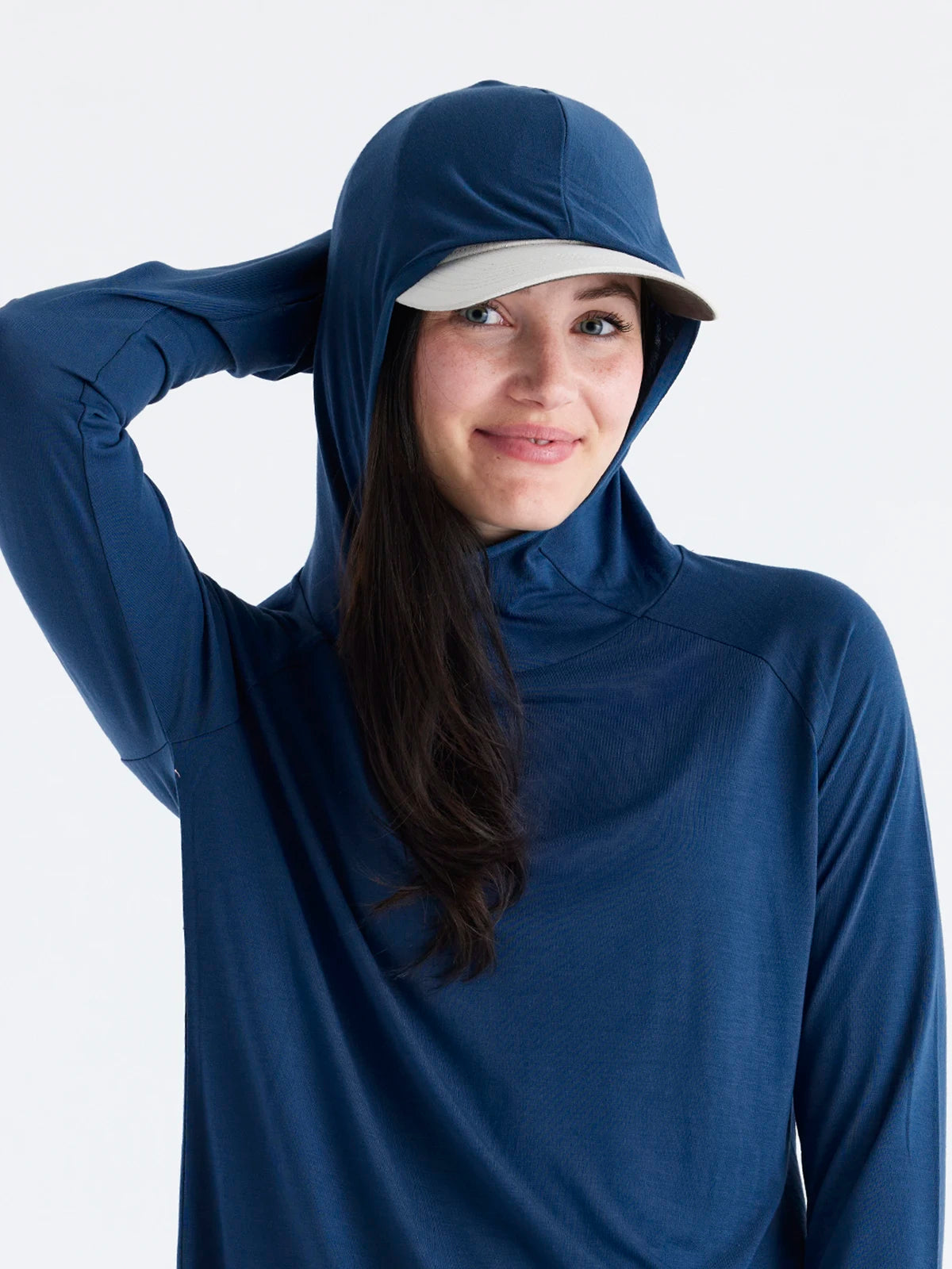 Women's Bamboo Lightweight Hoodie II - True Navy