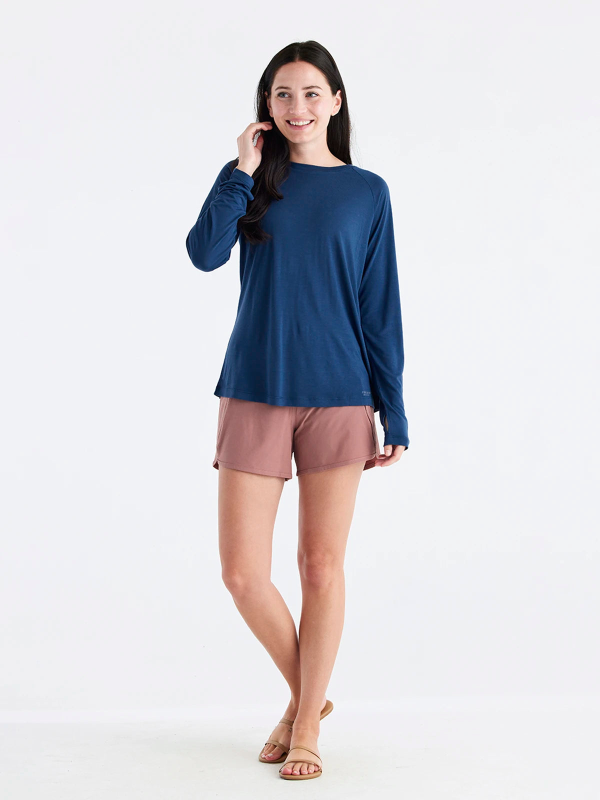 Women's Bamboo Lightweight Long Sleeve II - True Navy