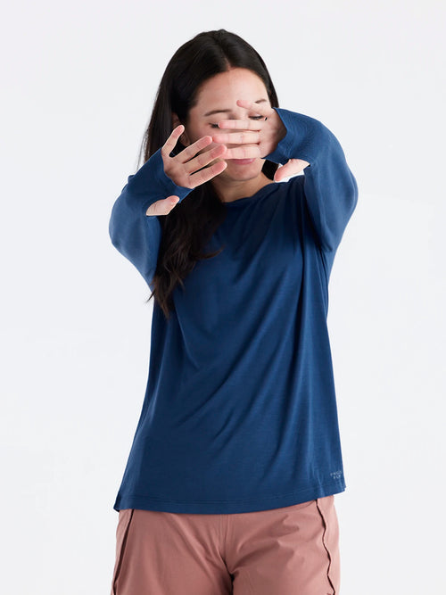 Women's Bamboo Lightweight Long Sleeve II - True Navy