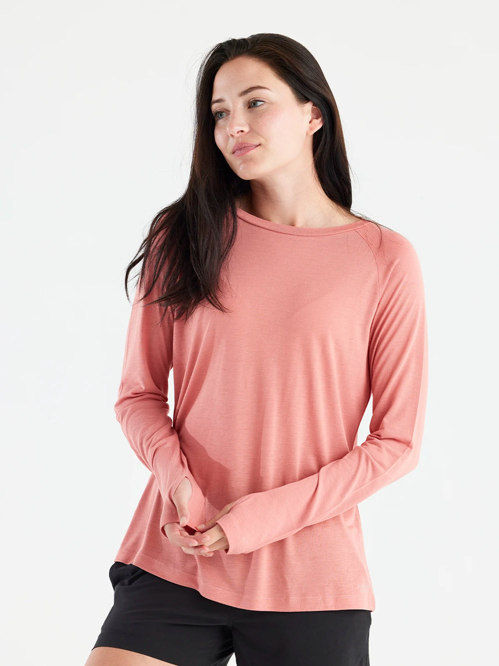 Women's Bamboo Lightweight Long Sleeve II - Bright Clay second image