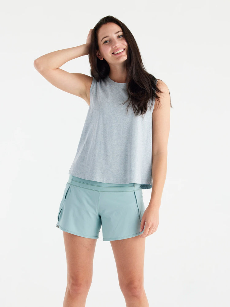 Women's Bamboo-Lined Breeze Short – 4" - Sea Glass