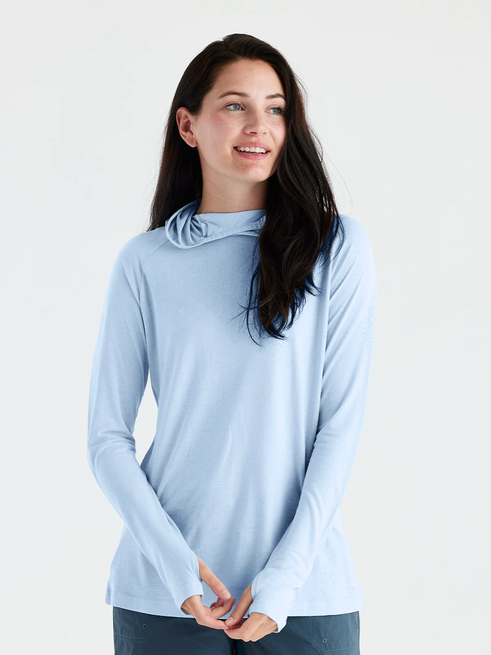 Women's Bamboo Lightweight Hoodie II - Clear Sky second image