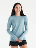 Women's Bamboo Shade Long Sleeve II - Ocean Mist