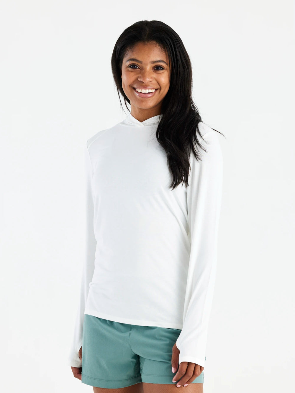 Women's Bamboo Shade Hoodie II - Bright White second image