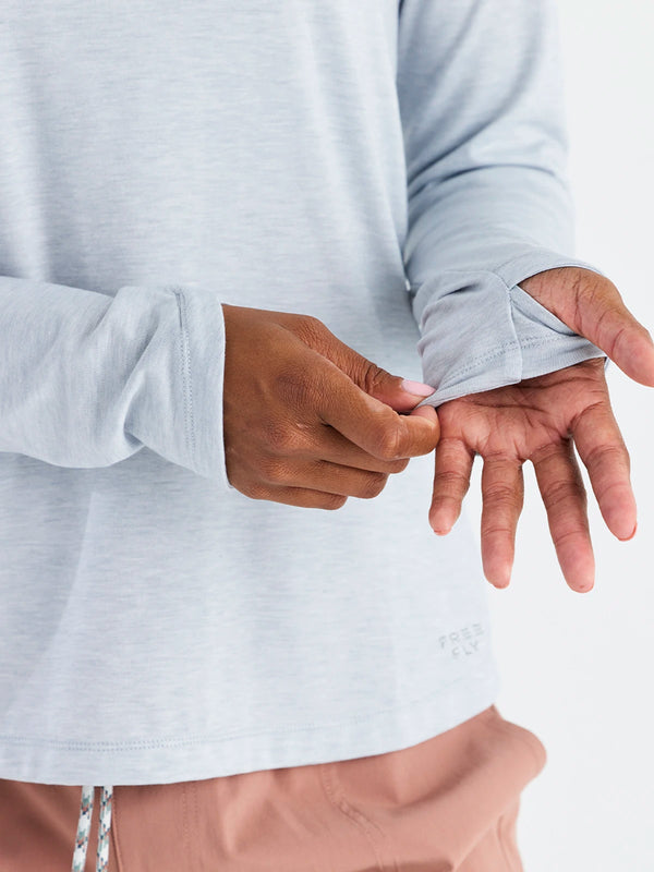 Women's Elevate Hoodie - Heather Bay Blue