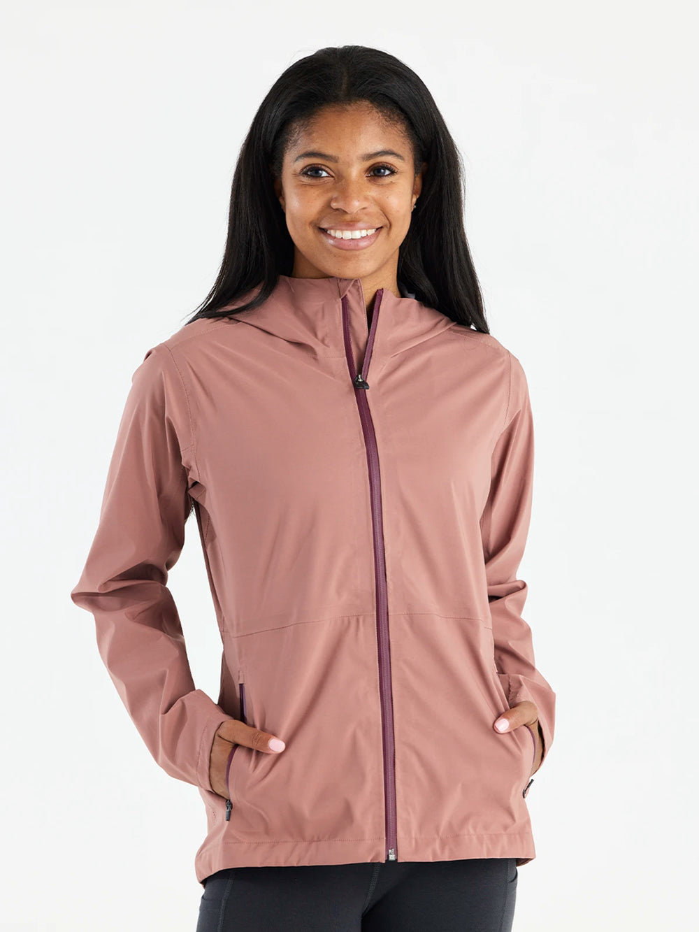 Women's Cloudshield Rain Jacket - Light Sangria second image