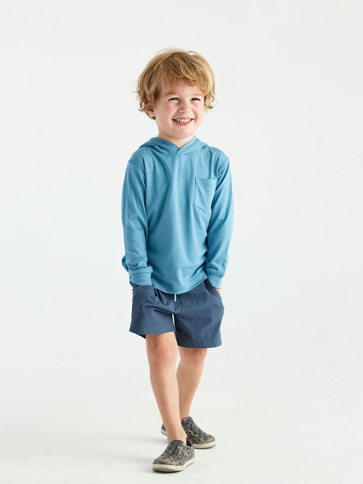 Toddler Bamboo Shade Hoodie - Bluestone