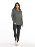 Women's Bamboo Lightweight Fleece Hoodie - Fatigue