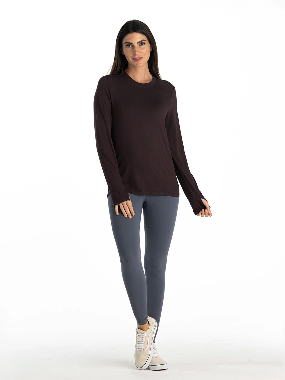 Women's Bamboo Shade Long Sleeve II - Red Cedar