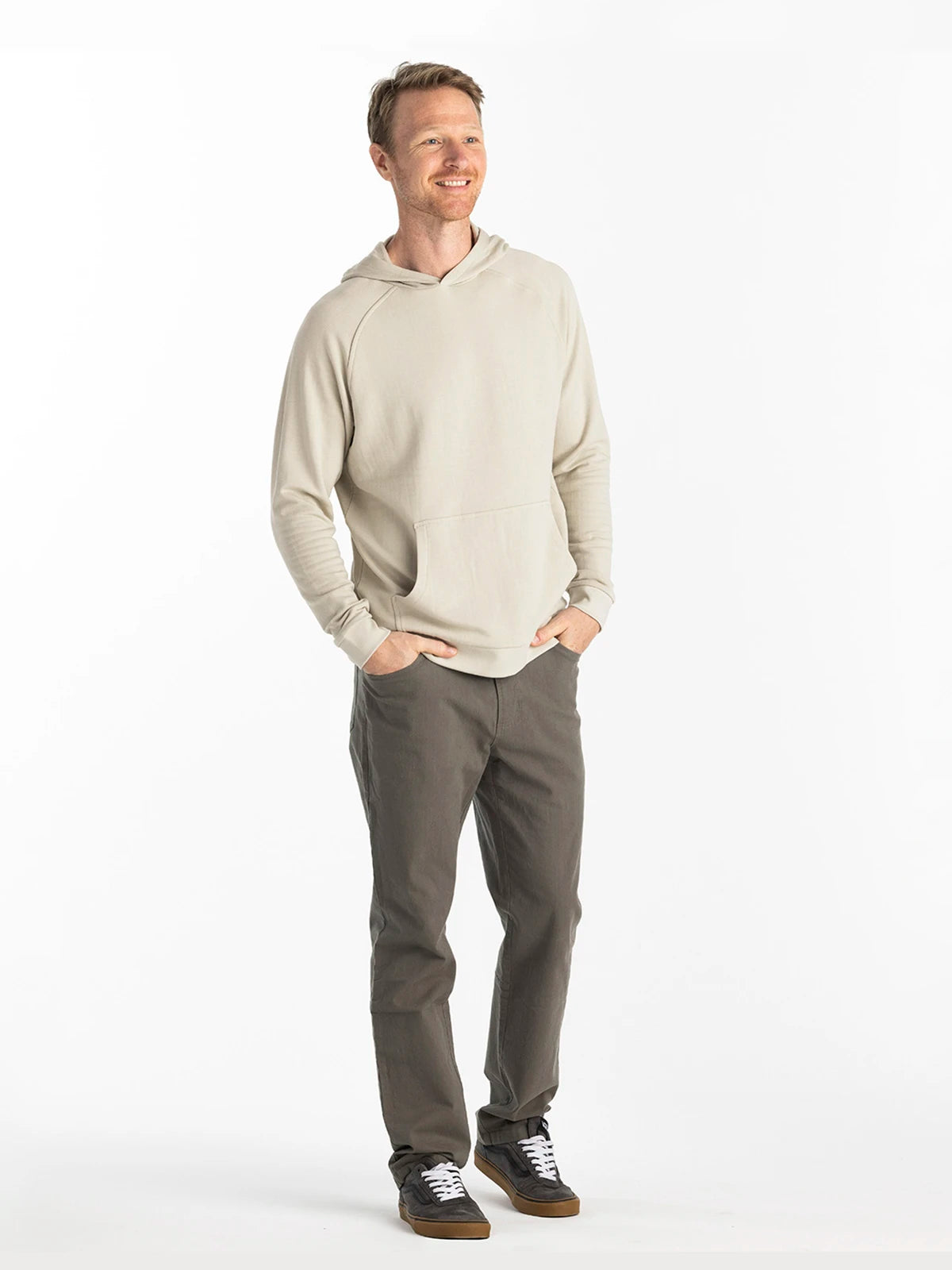 Men's Bamboo Lightweight Fleece Hoodie - Sandstone