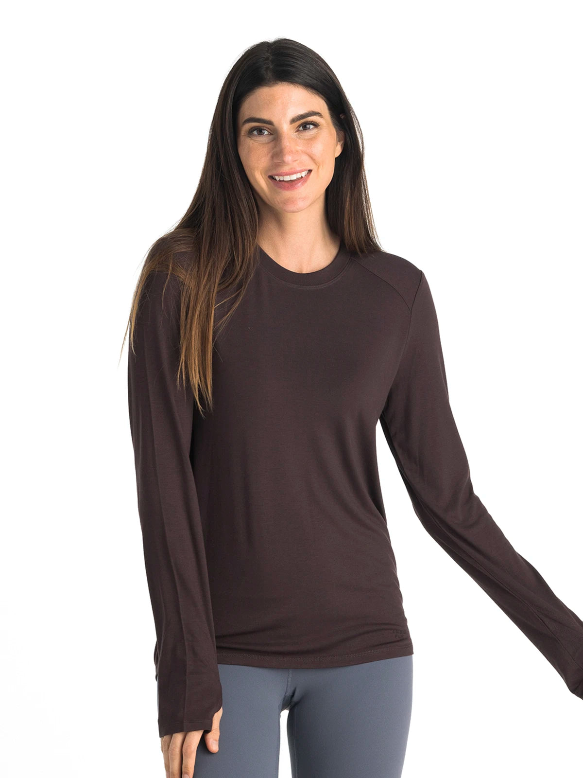 Women's Bamboo Shade Long Sleeve II - Red Cedar