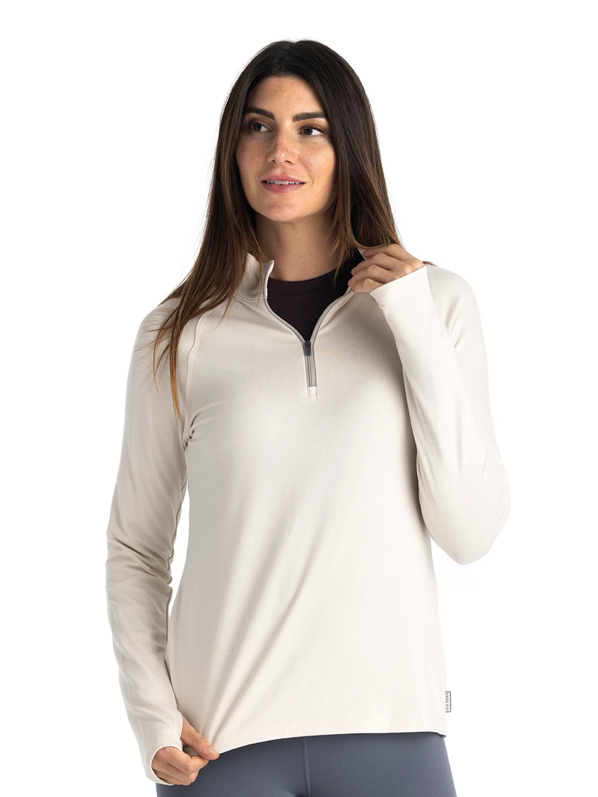 Women's Bamboo Flex Quarter Zip - Stone