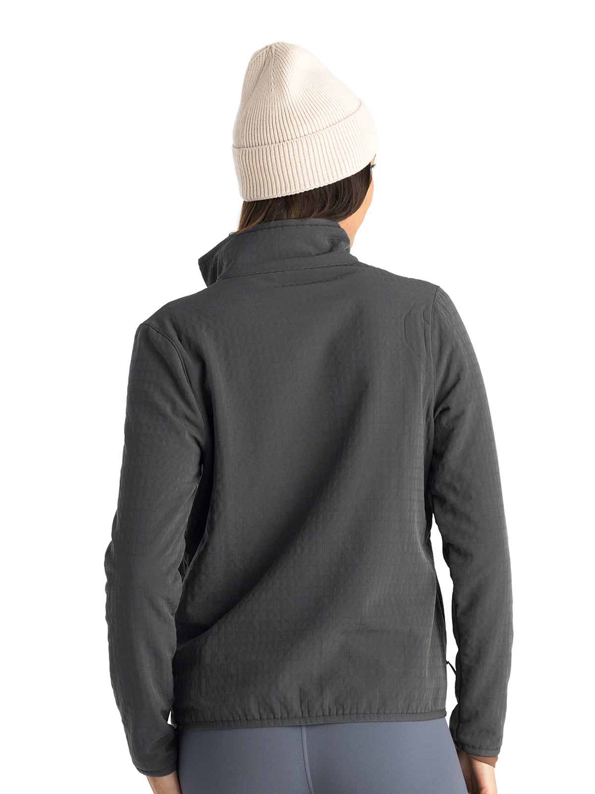 Women's Gridback Fleece Jacket - Black Sand