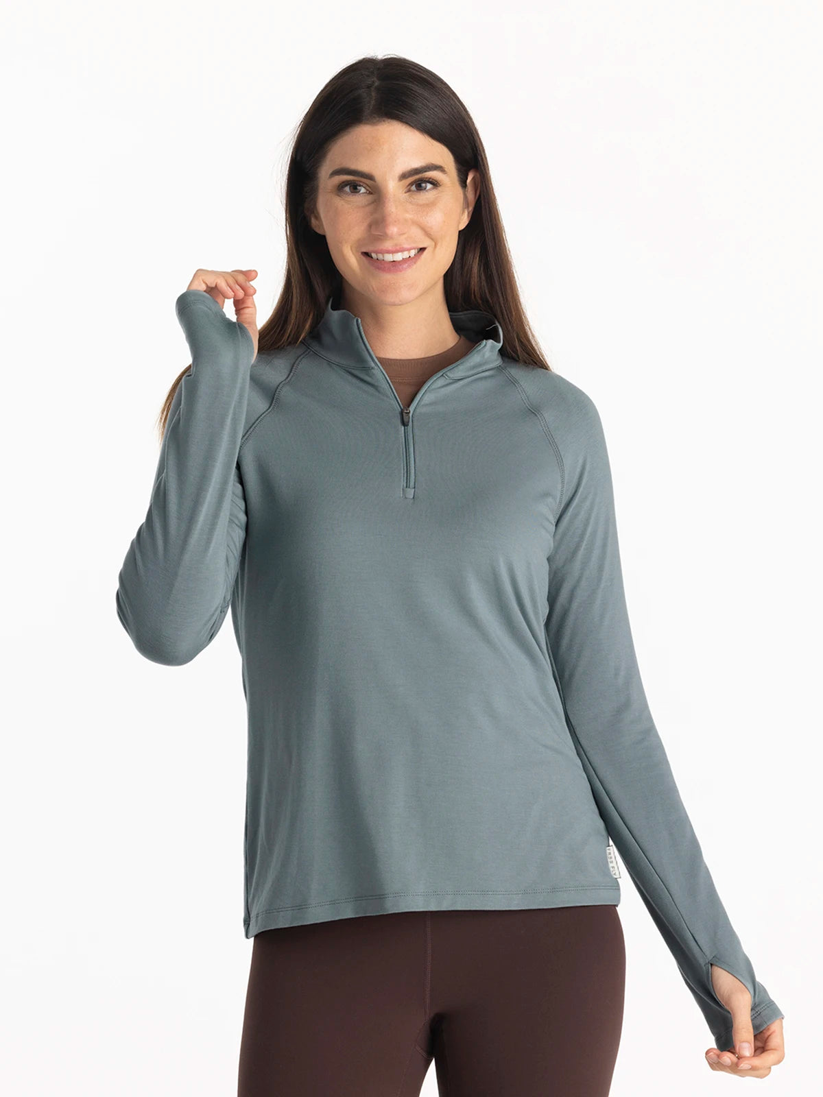 Women's Bamboo Flex Quarter Zip - Stormy Sea