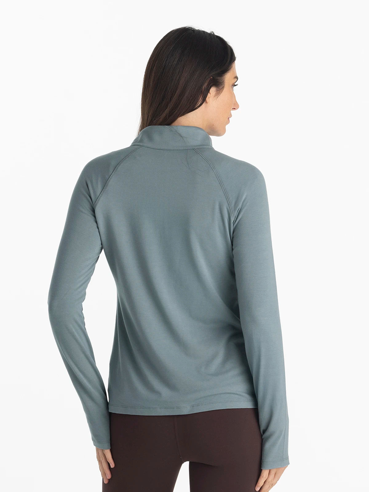 Women's Bamboo Flex Quarter Zip - Stormy Sea