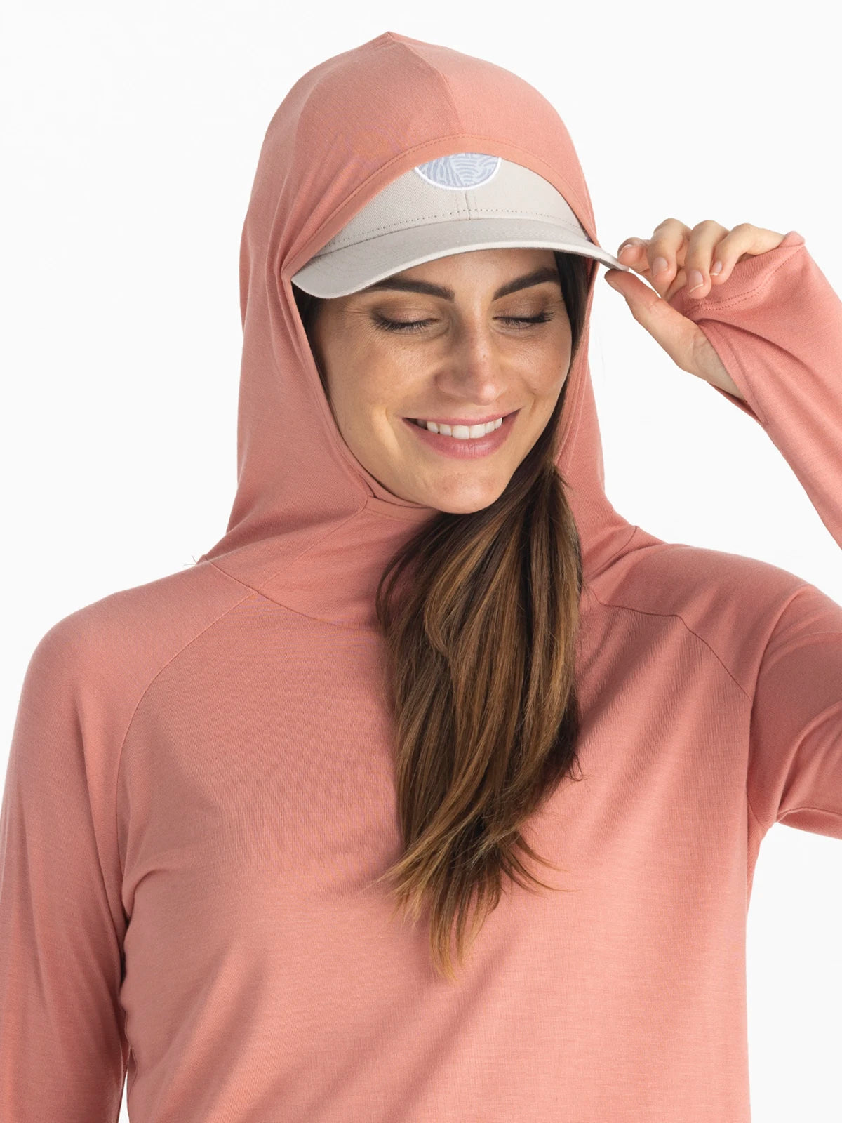 Women's Bamboo Lightweight Hoodie II - Bright Clay