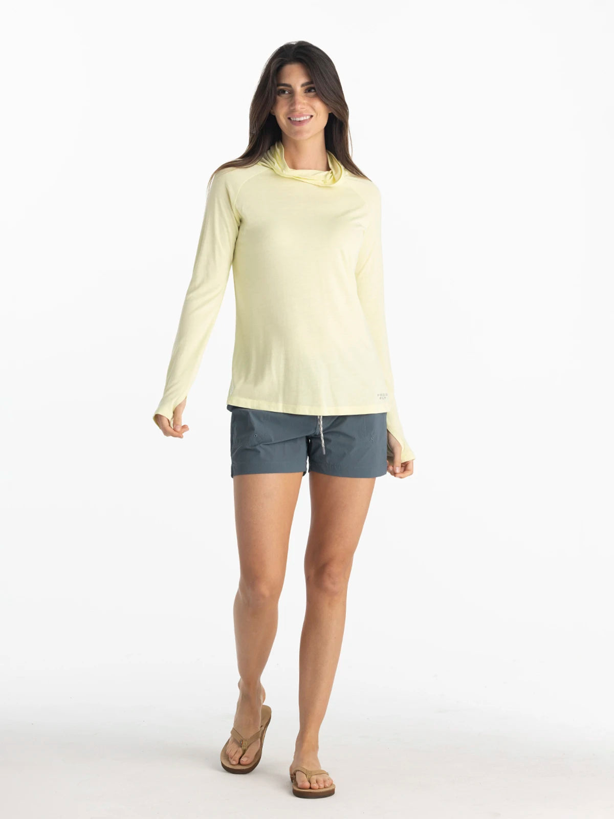 Women's Bamboo Lightweight Hoodie II - Washed Citrus