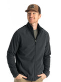 Men's Gridback Fleece Jacket - Black Sand