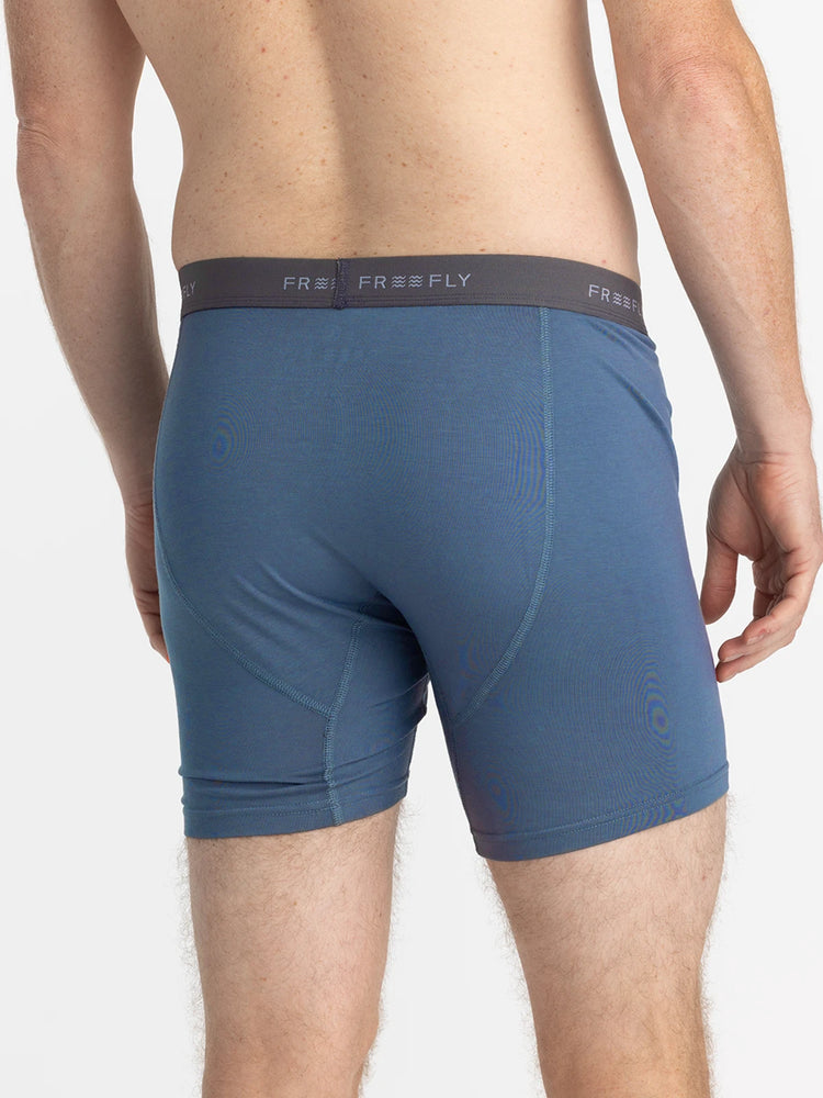 Men's Bamboo Motion Boxer Brief - Slate Blue