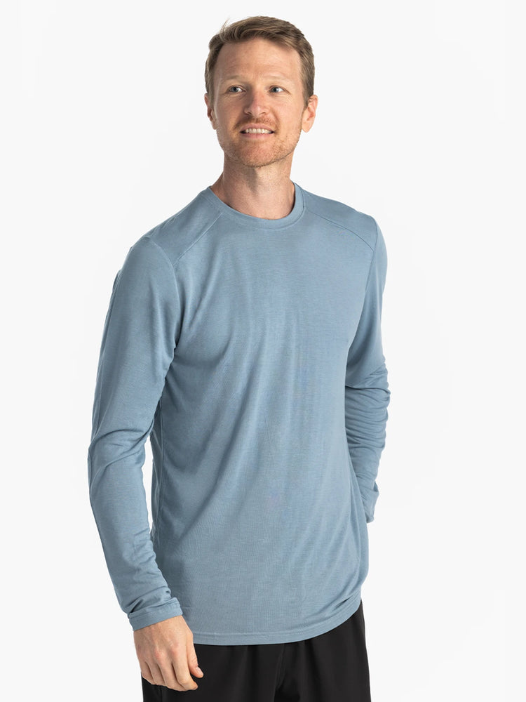 Men's Bamboo Lightweight Long Sleeve - Blue Fog