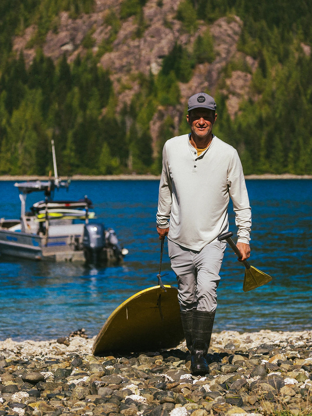 Men's Bamboo Flex Long Sleeve Henley - Sandstone image