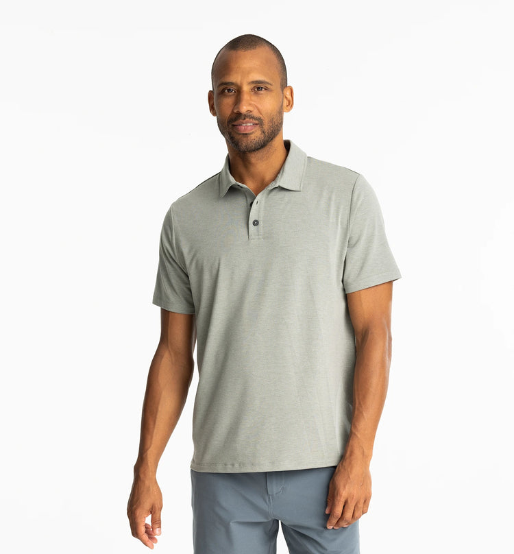 Men's Bamboo Flex Polo II - Heather Agave Green