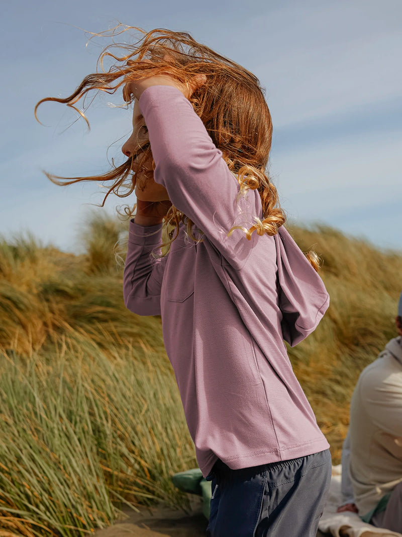 Youth Bamboo Shade Hoodie - Ocean Mist