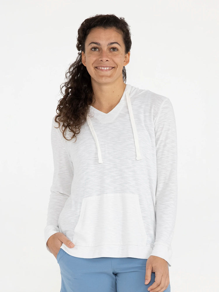 Women's Bamboo Slub Hoodie - Sea Salt