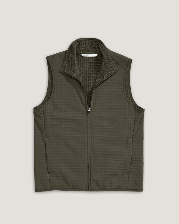 Men's Gridback Fleece Vest - Dark Forest