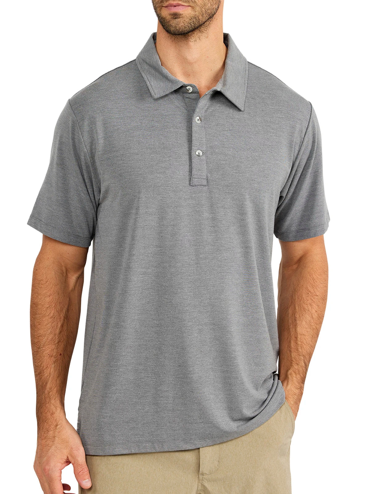 Men's Bamboo Flex Polo - Heather Graphite