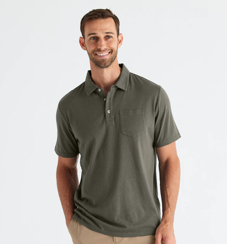 Men's Bamboo Heritage Polo - Fatigue