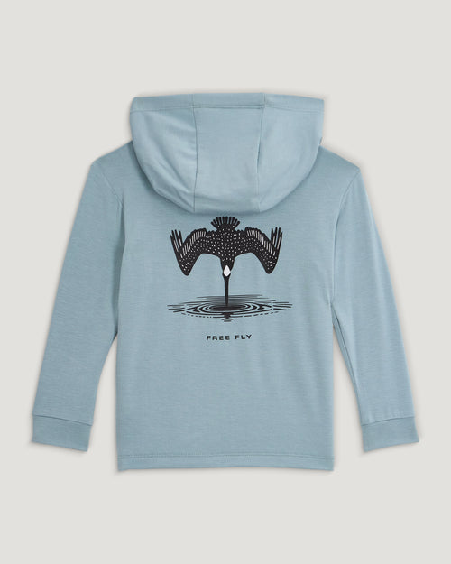 Toddler Bamboo Shade Graphic Hoodie - Dive Bomb Ocean Mist