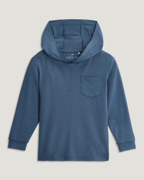 Toddler Bamboo Shade Hoodie - Pacific Blue