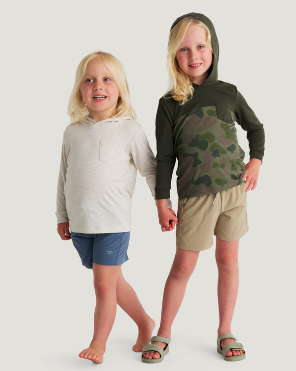 Toddler Bamboo Shade Hoodie - Vintage Camo Oil Green