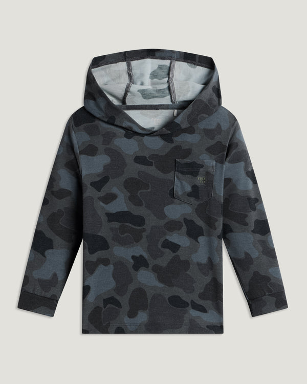 Toddler Bamboo Shade Hoodie - Vintage Camo Black