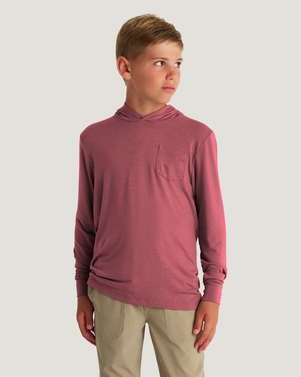 Youth Bamboo Shade Hoodie - Plum