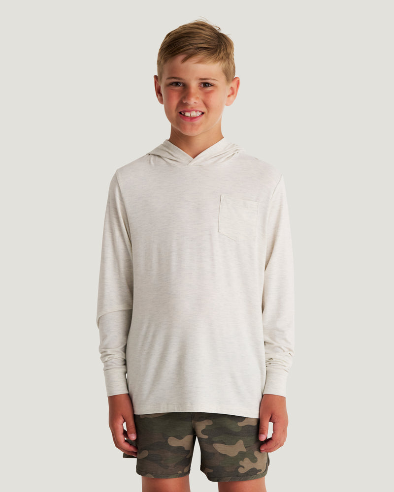 Youth Bamboo Shade Hoodie - Off White Heather